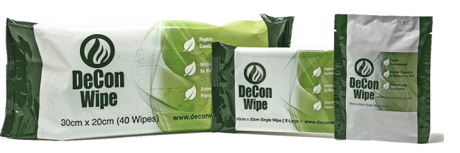 Toalhetes de descontaminação